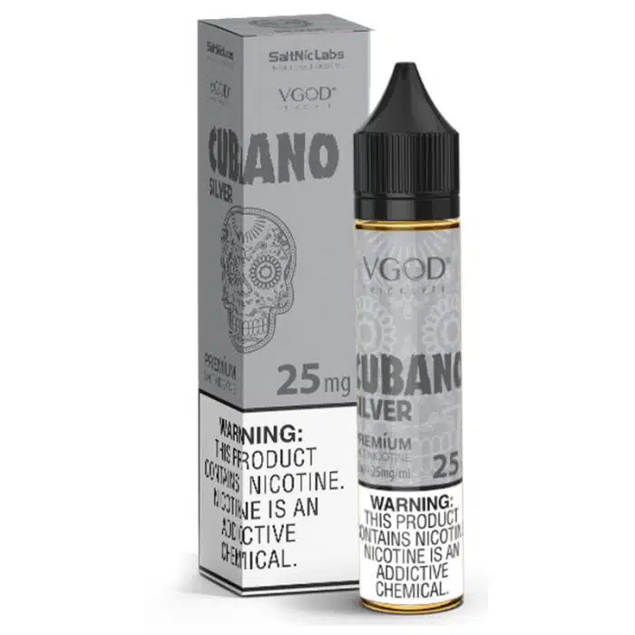 VGod Cubano Silver SaltNic – 30ml (50mg) Nicotine Strengths